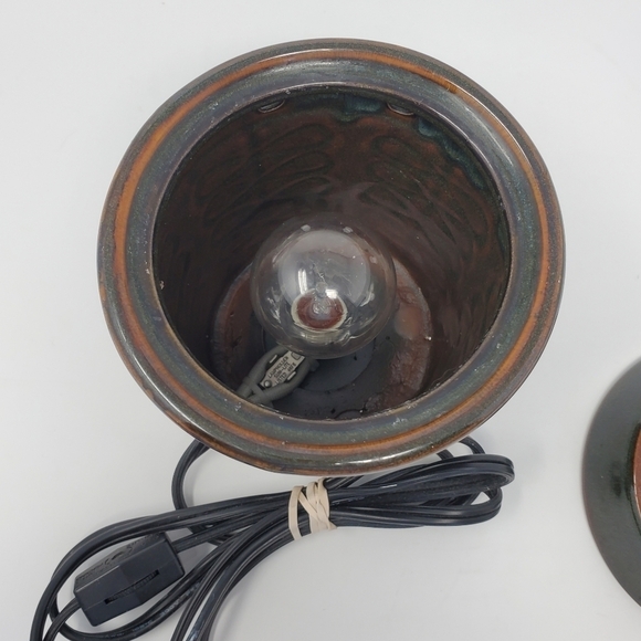 SCENTSY FARFALLE FULL SIZE WAX WARMER RETIRED RED BROWN GLAZE - Picture 13 of 14